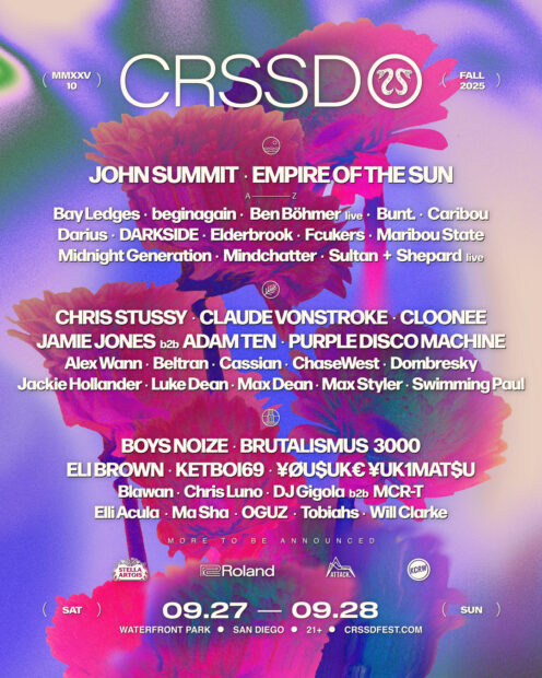 Lineup poster for CRSSD festival fall 2025